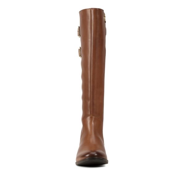 Clarks Womens Netley Ride Knee High Boots Brown | UK-3405261